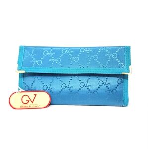 Vintage GVanti Blue Trifold Wallet with Coin Purse NWT